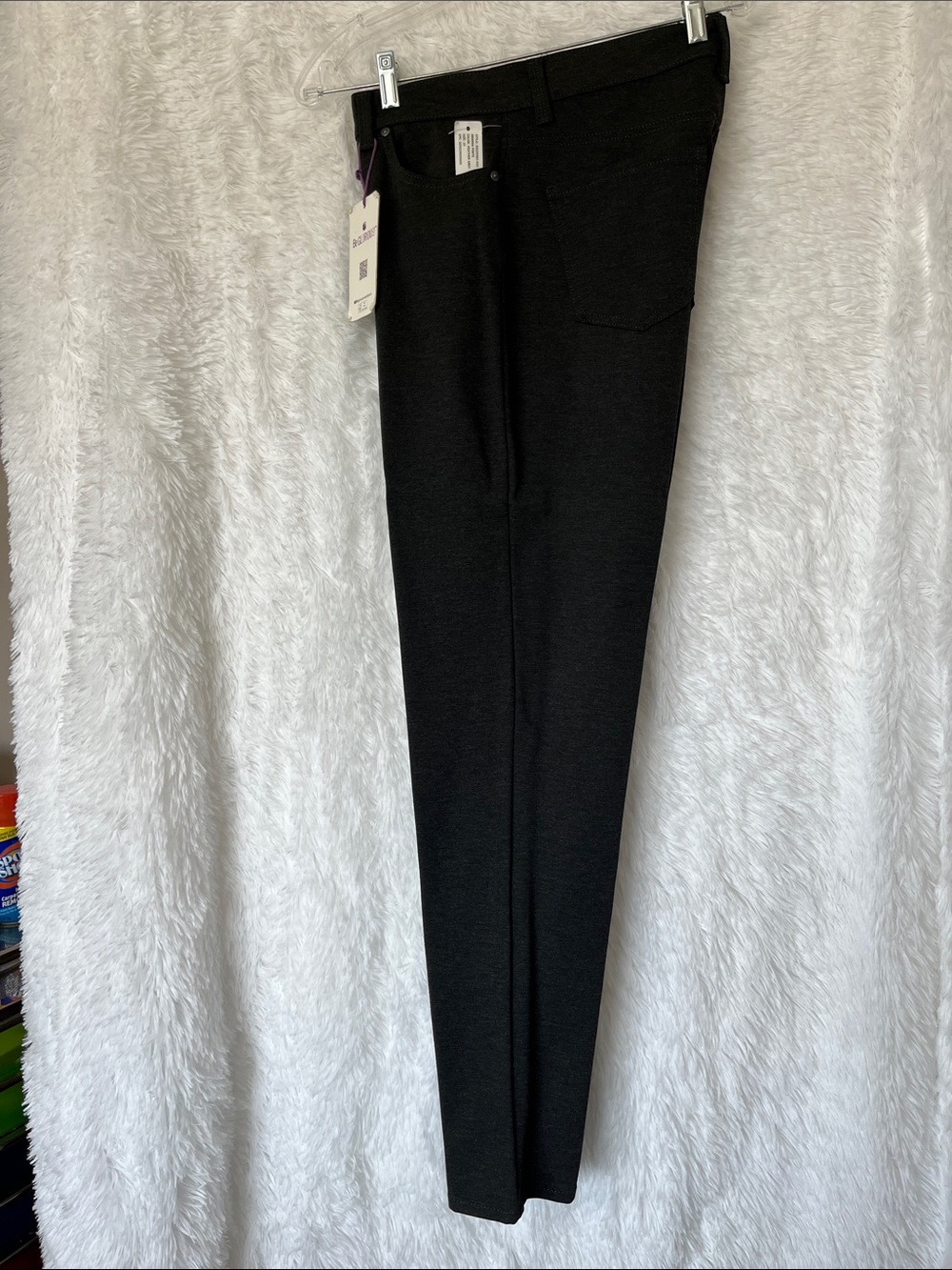Gloria Vanderbilt “Amanda” Charcoal Grey/Black Straight-Leg Dress Pants—NWT